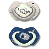 CANPOL BABIES - LOT DE 2 SUCETTES LIGHT TOUCH 6-18MOIS SYMÉTRIQUE BRILLE DANS LE NOIR SLEEPY KOALA BLEU 22/659