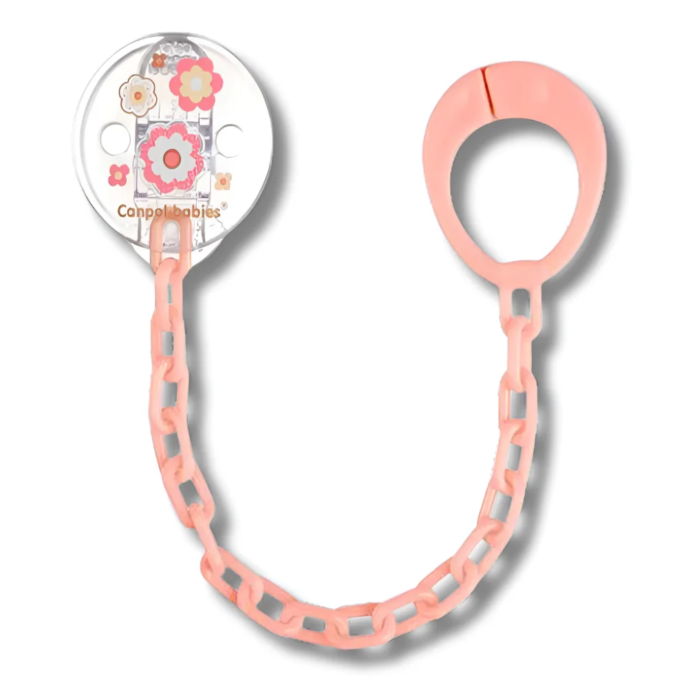 CANPOL BABIES - ATTACHE SUCETTE AVEC CLIPS DE SECURITE ROSE 10/877