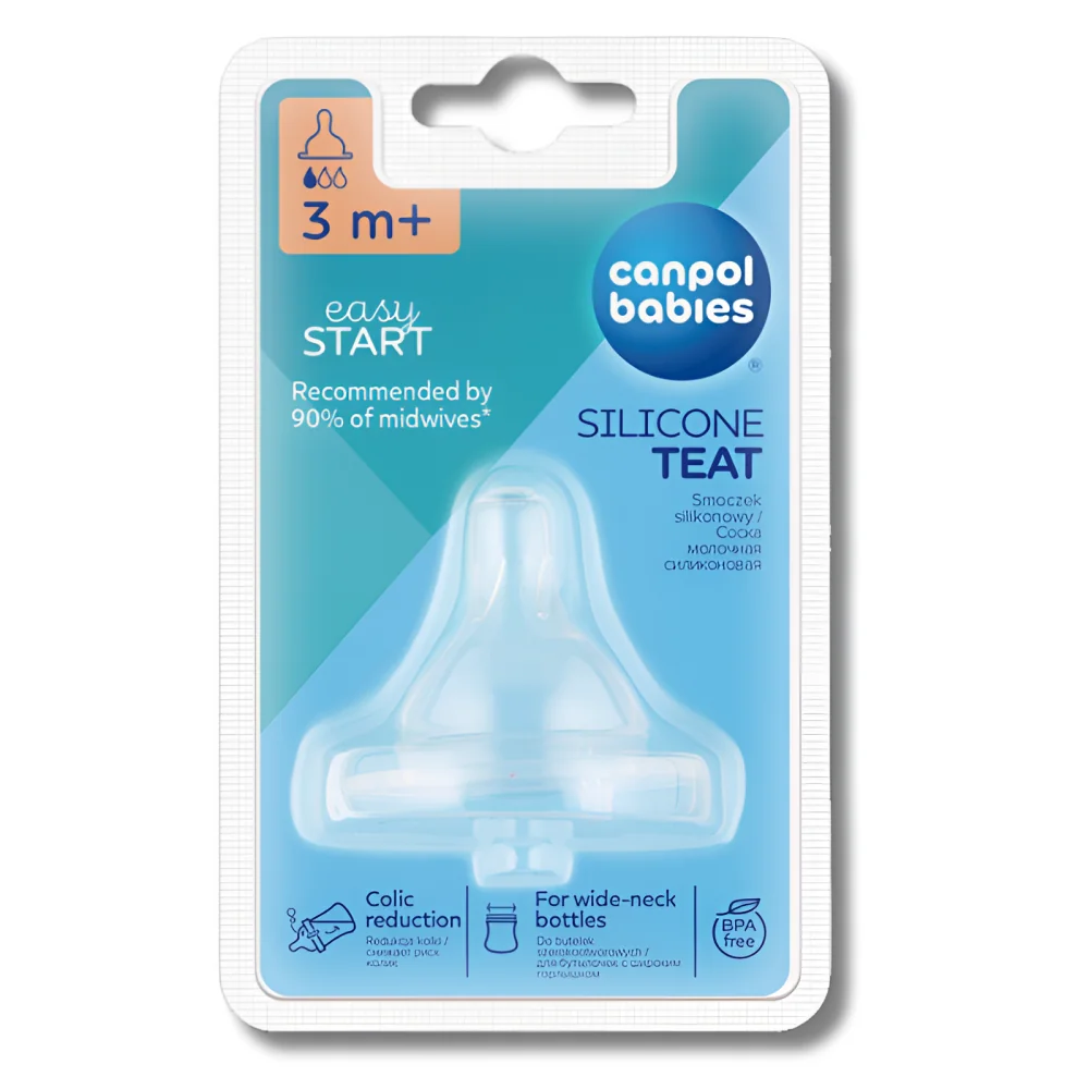 CANPOL BABIES - TETINE SILICONE POUR BIBERON +3MOIS