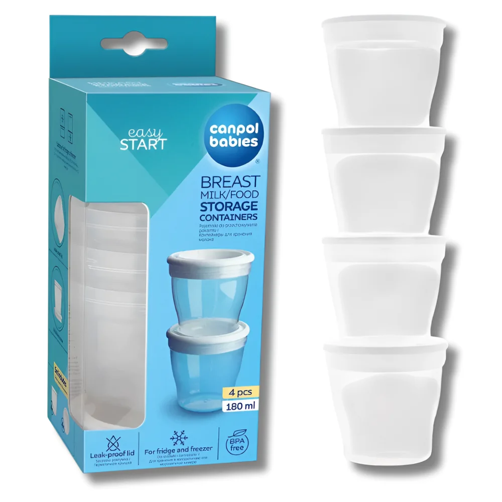 CANPOL BABIES - LOT DE 4 POTS DE CONSERVATION 180ML 12/204