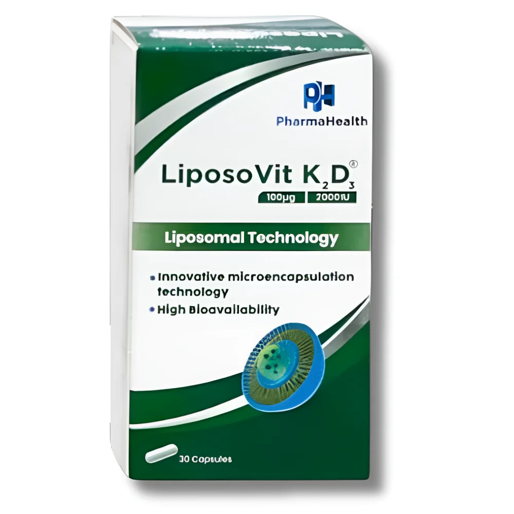 PHARMAHEALTH - LIPOSOVIT K2 D3 30 GELULES