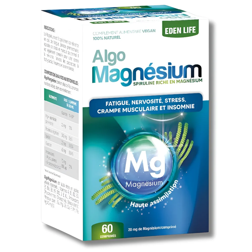EDEN LIFE - ALGO MAGNESIUM 60 COMPRIMES