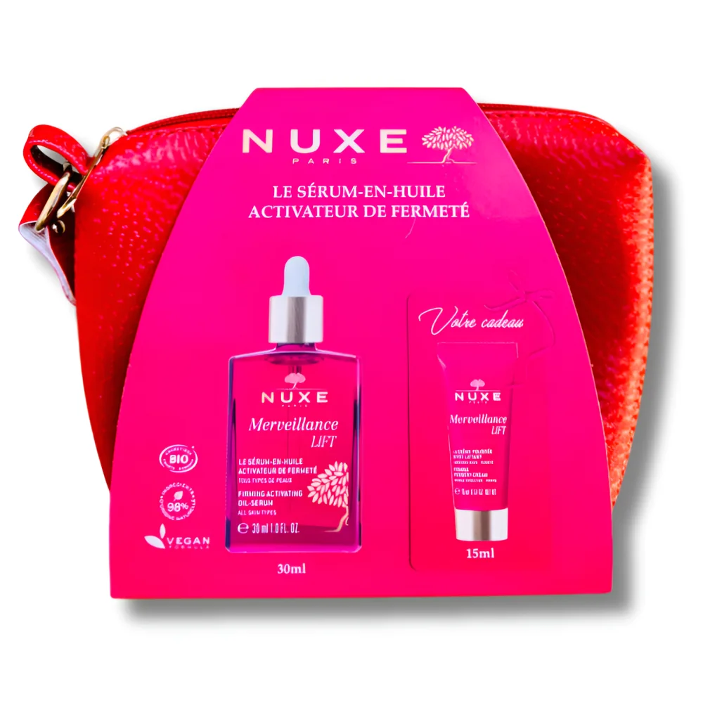 NUXE MERVEILLANCE LIFT - SERUM ACTIVATEUR DE FERMETE 30ML + CREME POUDREE 15ML ET TROUSSE OFFERTS