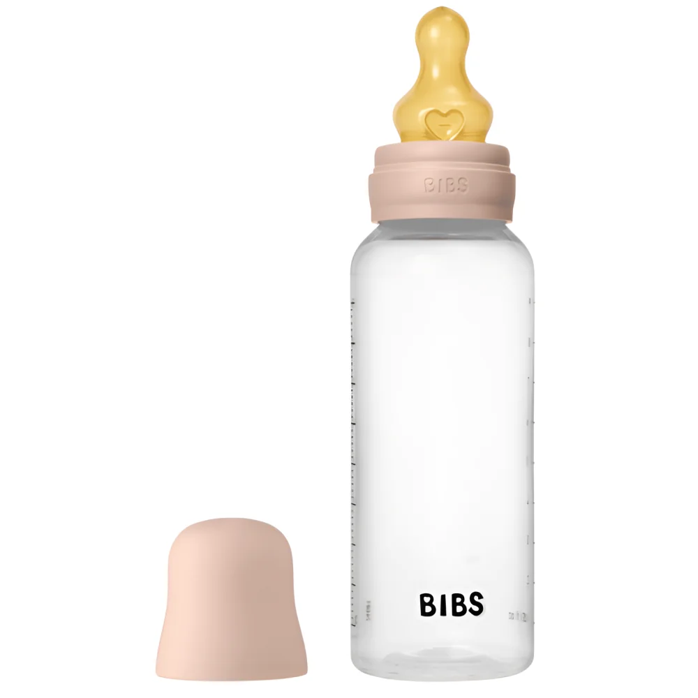 BIBS - BIBERON BOTTLE LATEX MEDIUM FLOW BLUSH 270ML