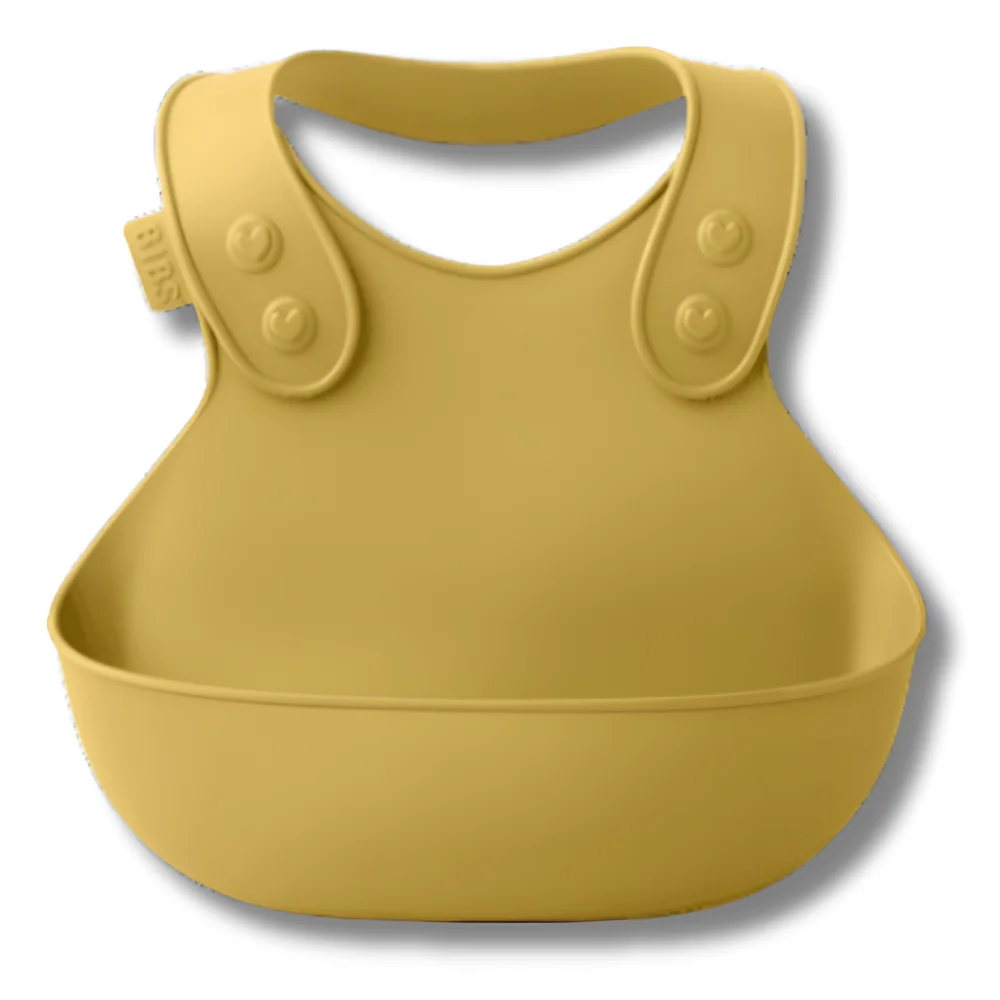 BIBS - BAVOIR DE TABLE MOUTARDE +6MOIS