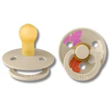 BIBS - NATURAL RUBBER LOT DE 2 SUCETTES MORNING BLOOM LATEX VANILLA MIX SIZE 1