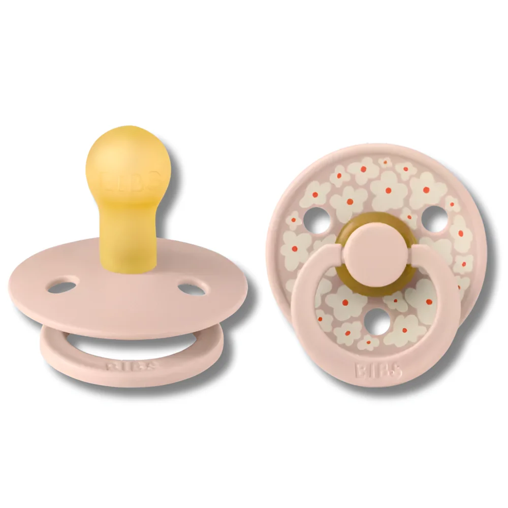 BIBS - NATURAL RUBBER LOT DE 2 SUCETTES JASMINE LATEX BLUSH MIX SIZE 2