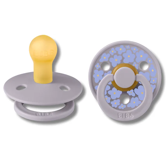 BIBS - NATURAL RUBBER LOT DE 2 SUCETTES JASMINE GREY MIX SIZE 1