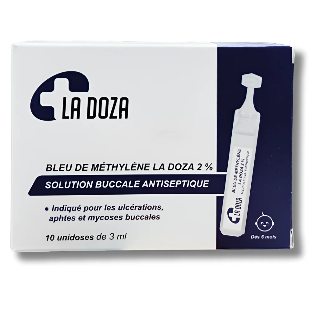 LA DOZA - SOLUTION BUCCALE ANTISEPTIQUE 2% BLEU DE METHYLENE 3ML X 10 UNIDOSES