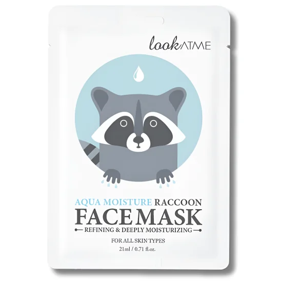 LOOK AT ME - MASQUE VISAGE TISSU AQUA MOISTURE RACCOON