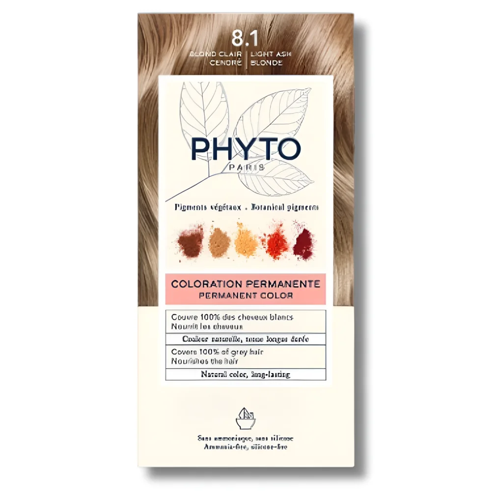 PHYTO PHYTOCOLOR - COLORATION PERMANENTE BLOND CLAIR CENDRE 8.1