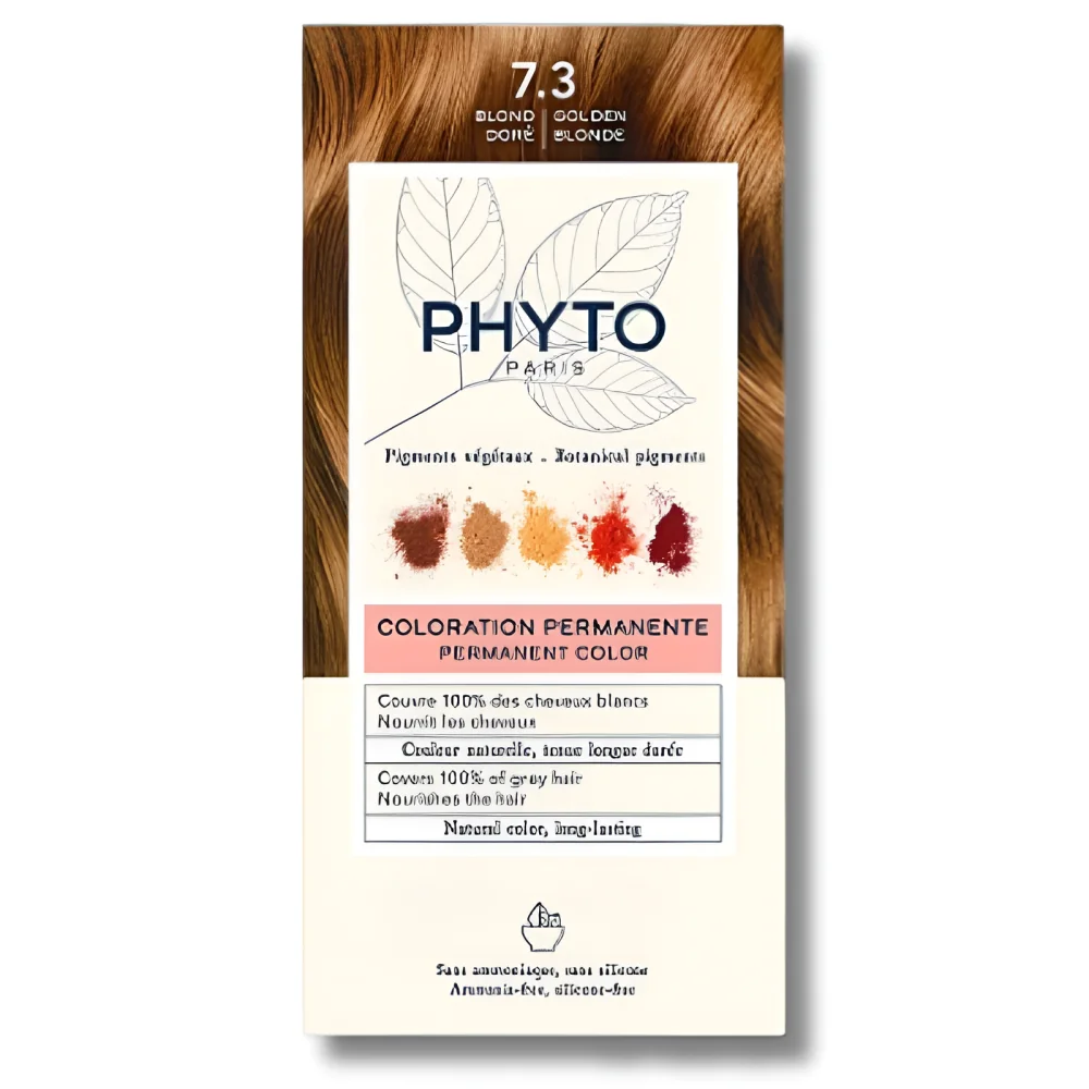 PHYTO PHYTOCOLOR - COLORATION PERMANENTE BLOND DORE 7.3