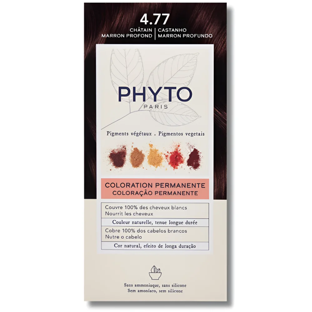PHYTO PHYTOCOLOR - COLORATION PERMANENTE CHATIN MARRON PROFOND 4.77