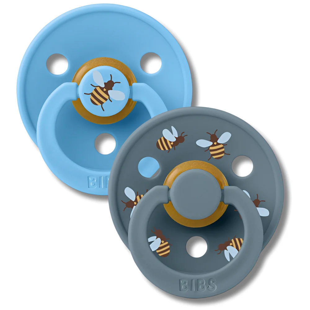 BIBS -  RUBBER BUMBLEBEE LATEX LOT DE 2 SUCETTES NATURAL TAILLE 2 +6MOIS