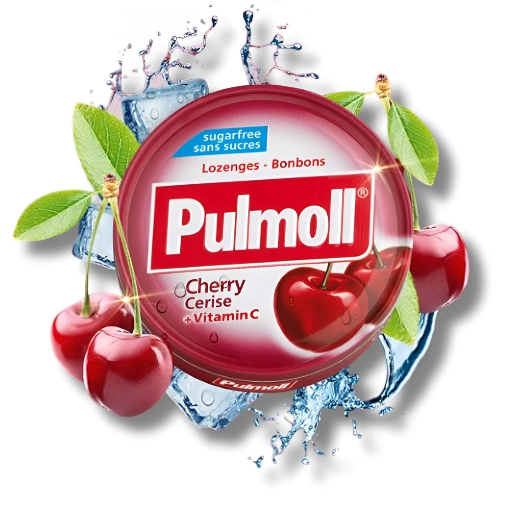 PULMOLL - PASTILLES SANS SUCRE SAVEUR CERISE 45G