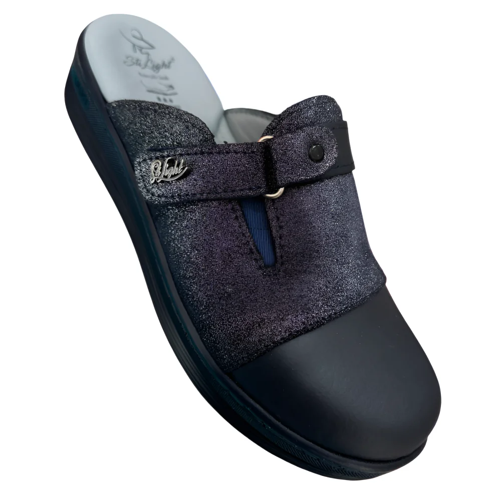 STI LIGHT - SABOTS ORTHOPEDIQUES NOIRS PAILETTES FEMME