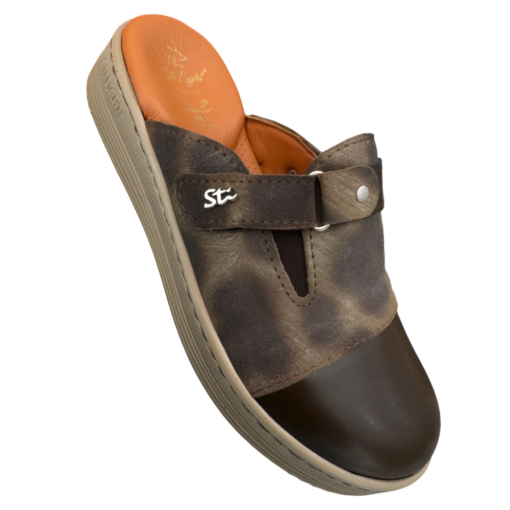 STI LIGHT - SABOTS ORTHOPEDIQUES MARRONS FEMME