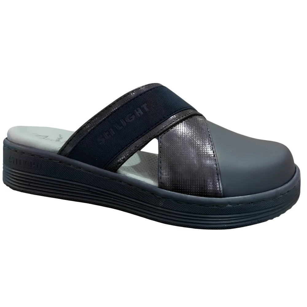 STI LIGHT - SABOTS ORTHOPEDIQUES BLEUS NUIT FEMME