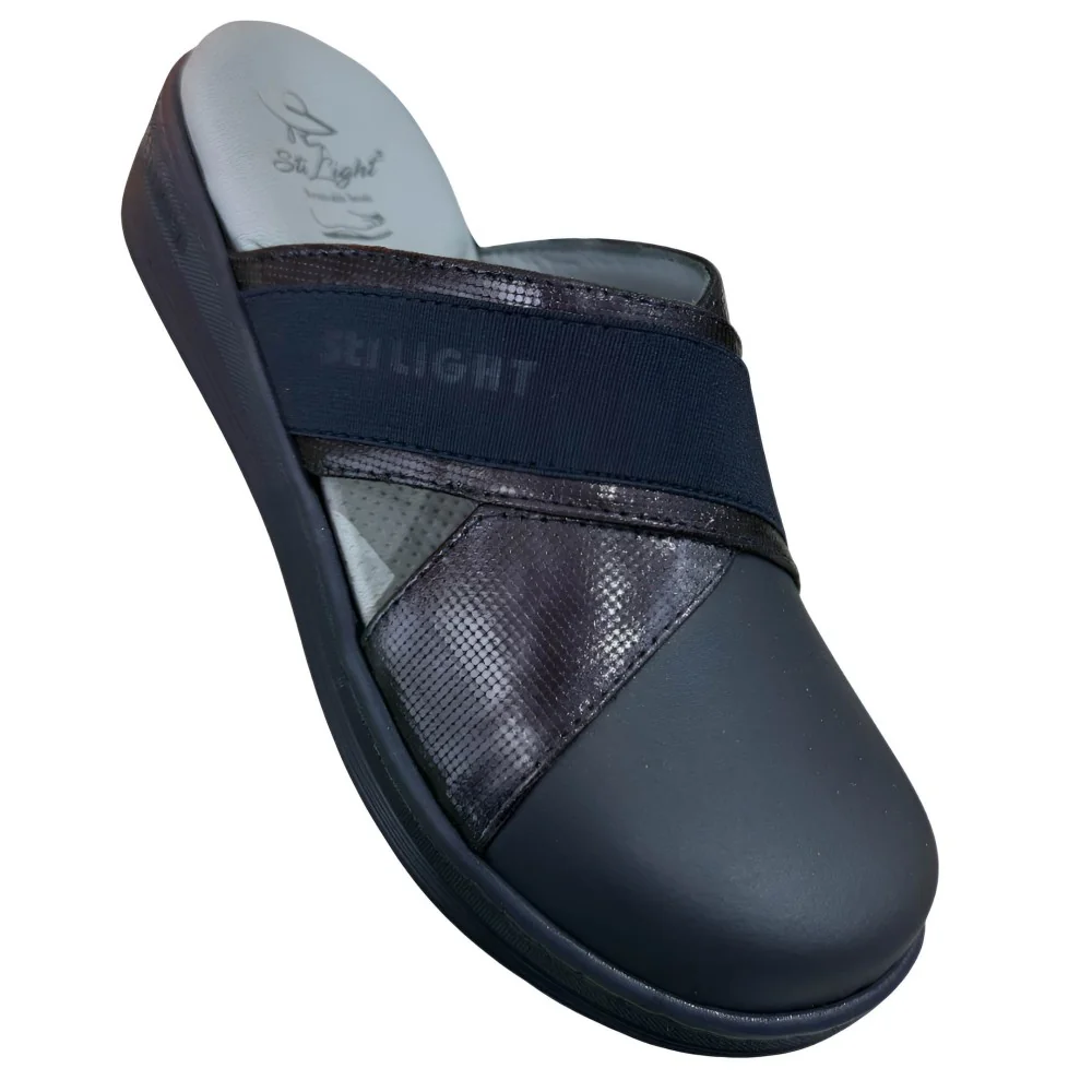 STI LIGHT - SABOTS ORTHOPEDIQUES BLEUS NUIT FEMME
