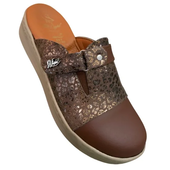 STI LIGHT - SABOTS ORTHOPEDIQUES MARONS DETAILS PAILLETE FEMME