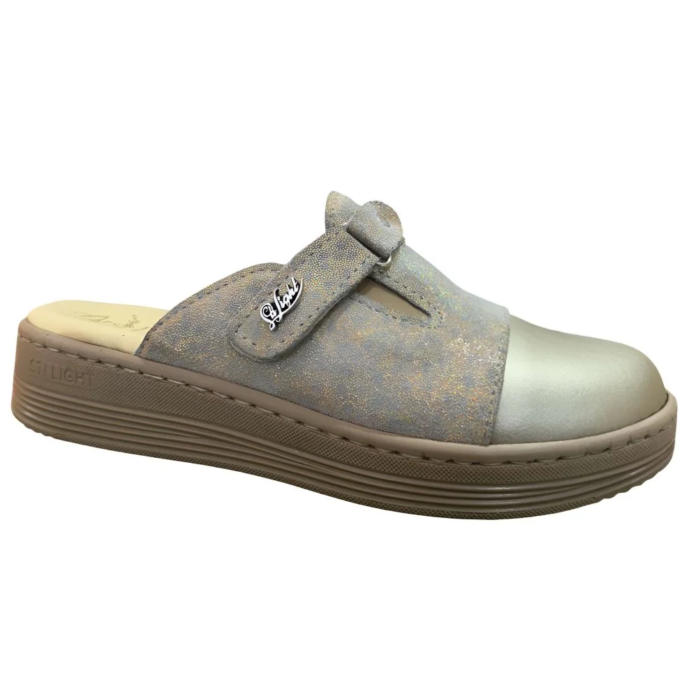 STI LIGHT - SABOTS ORTHOPEDIQUES BEIGE DETAILS PAILLETES FEMME