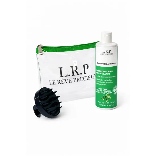 LRP - SAMPOING ANTI PELLICULAIRE + BROSSE DE MASSAGE ET TROUSSE DE TOILETTE OFFERTES