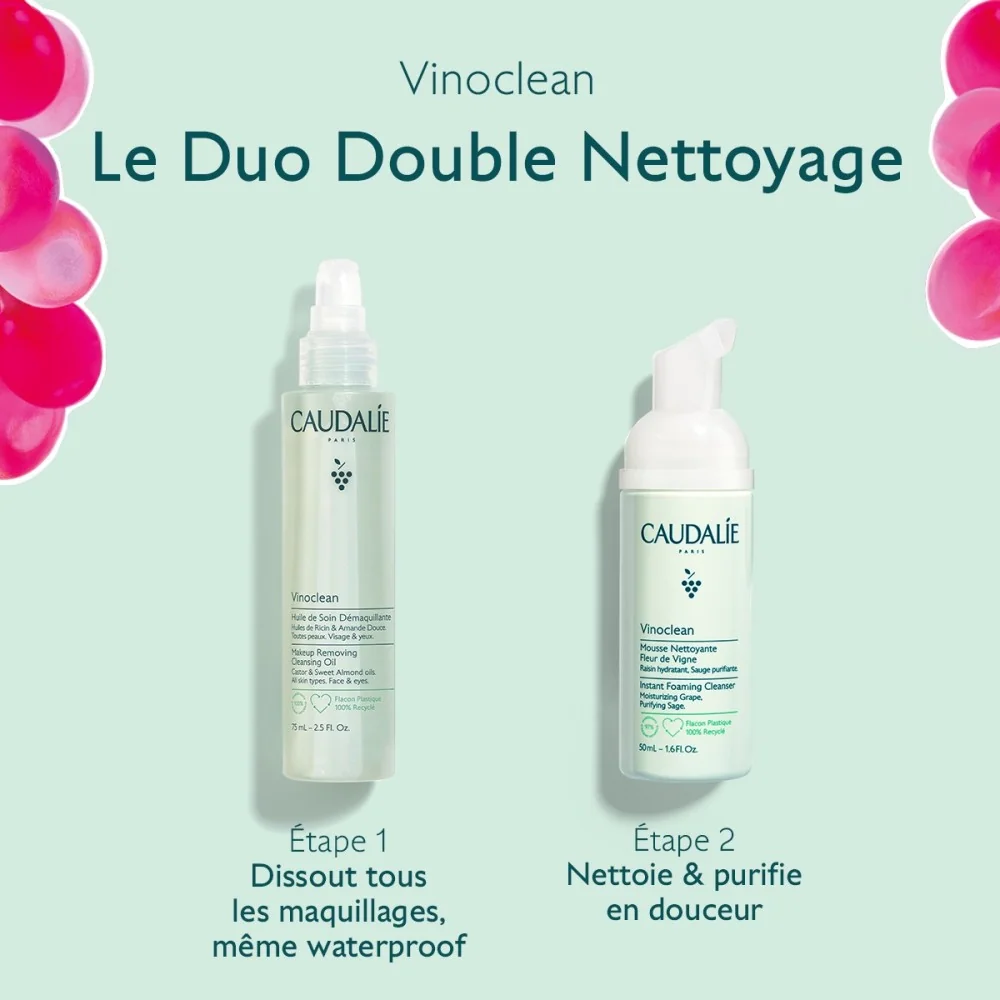 CAUDALIE VINOCLEAN - COFFRET LE DUO DOUBLE NETTOYAGE