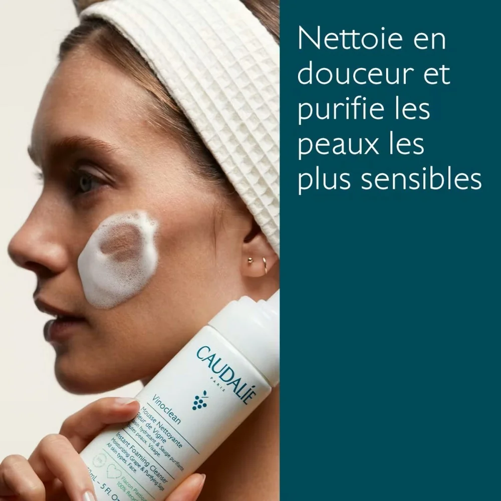 CAUDALIE VINOCLEAN - MOUSSE NETTOYANTE FLEUR DE VIGNE 150 ML