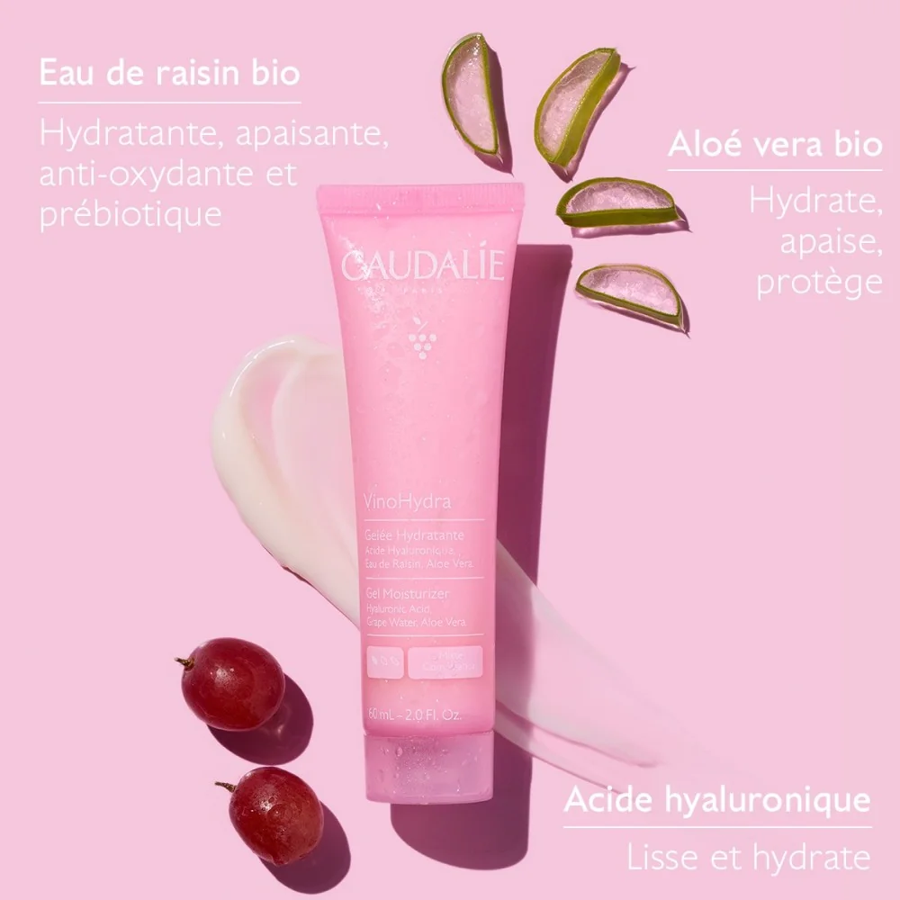 CAUDALIE VINOHYDRA - GELEE HYDRATANTE A L’ACIDE HYALURONIQUE & ALOE VERA 60ML