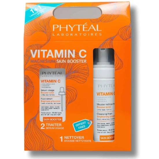 PHYTEAL VITAMIN C MAGNESIUM SKIN BOOSTER - COFFRET SERUM VISAGE + MOUSSE NETTOYANTE OFFERTE