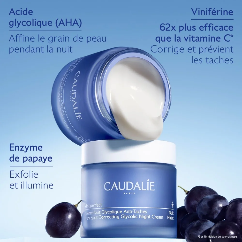 CAUDALIE VINOPERFECT - CREME NUIT GLYCOLIQUE ANTI-TACHES 50ML