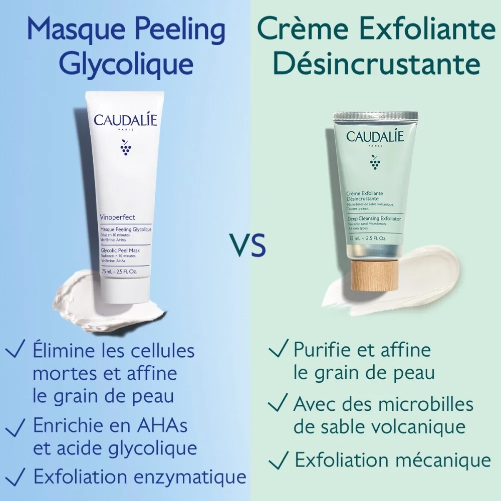 CAUDALIE VINOPERFECT - MASQUE PEELING GLYCOLIQUE 75ML