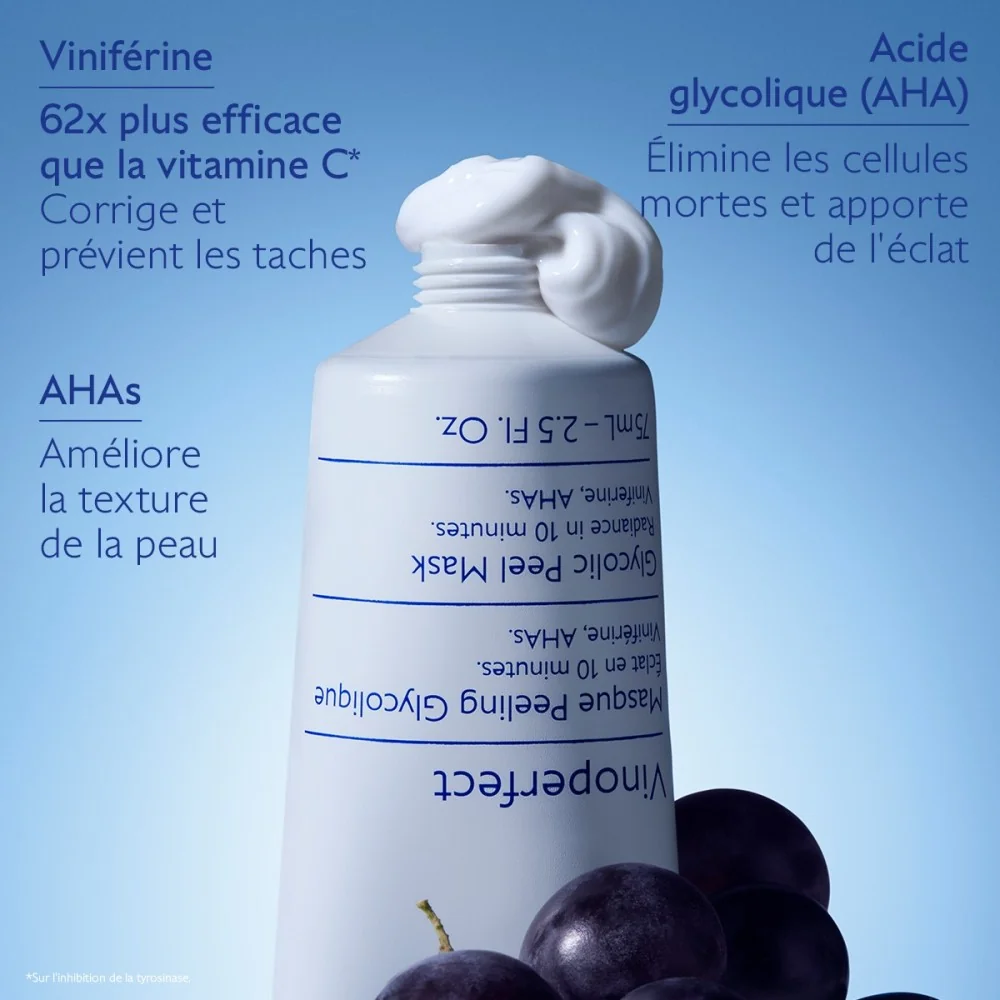 CAUDALIE VINOPERFECT - MASQUE PEELING GLYCOLIQUE 75ML