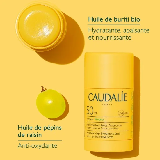 CAUDALIE VINOSUN PROTECT - STICK INVISIBLE HAUTE PROTECTION SPF50 15G
