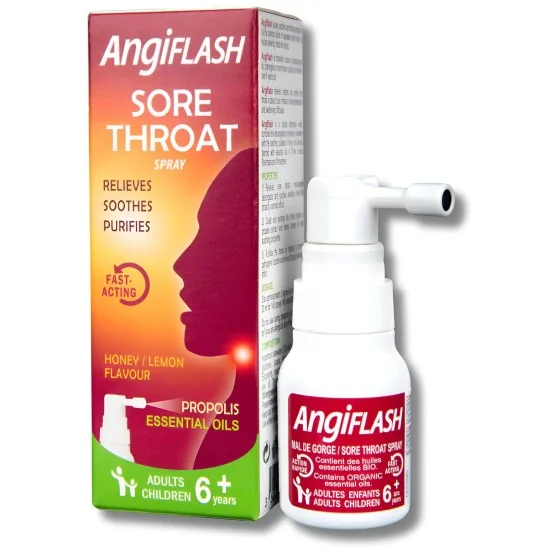 ANGIFLASH - SPRAY MIEL CITRON MAL DE GORGE 20ML pour Compléments Al...