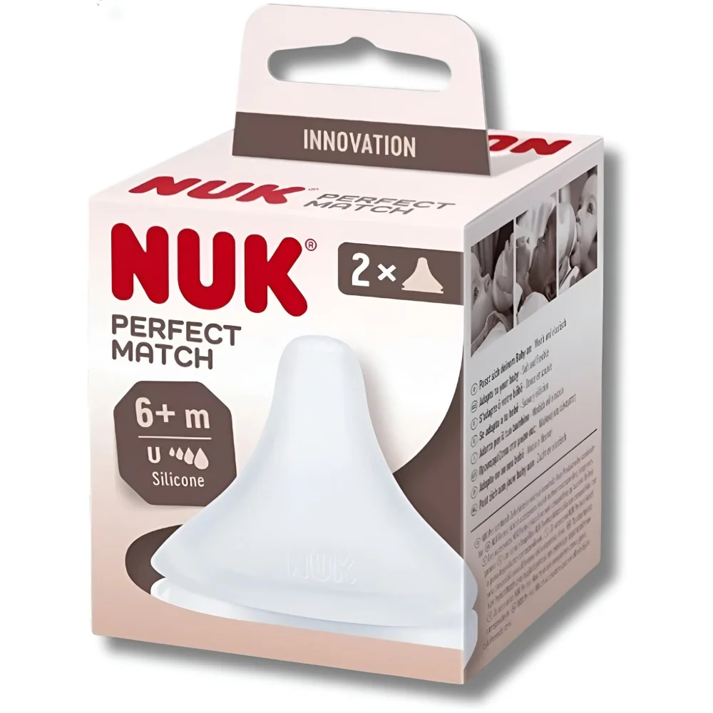 NUK - LOT DE 2 TETINES PERFECT MATCH +6MOIS