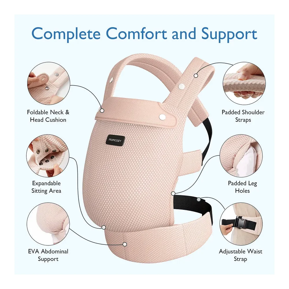 MOMCOZY - PORTE BEBE ROSE DE 3KG A 20KG