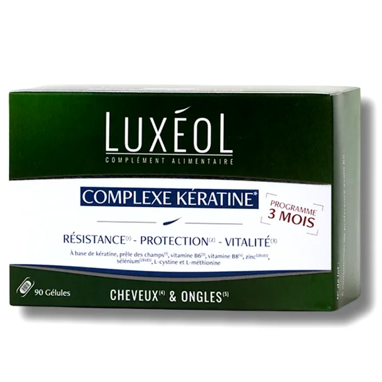 LUXEOL - COMPLEXE KERATINE 3MOIS 90 GELULES