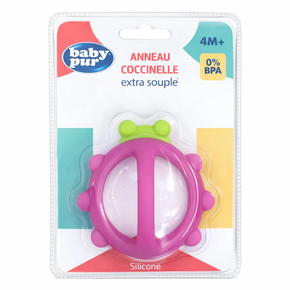BABY PUR - ANNEAU DE DENTITION COCCINELLE +4MOIS