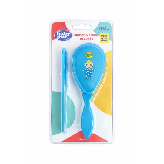 BABY PUR - BROSSE ET PEIGNE DECORES +0MOIS REF B18