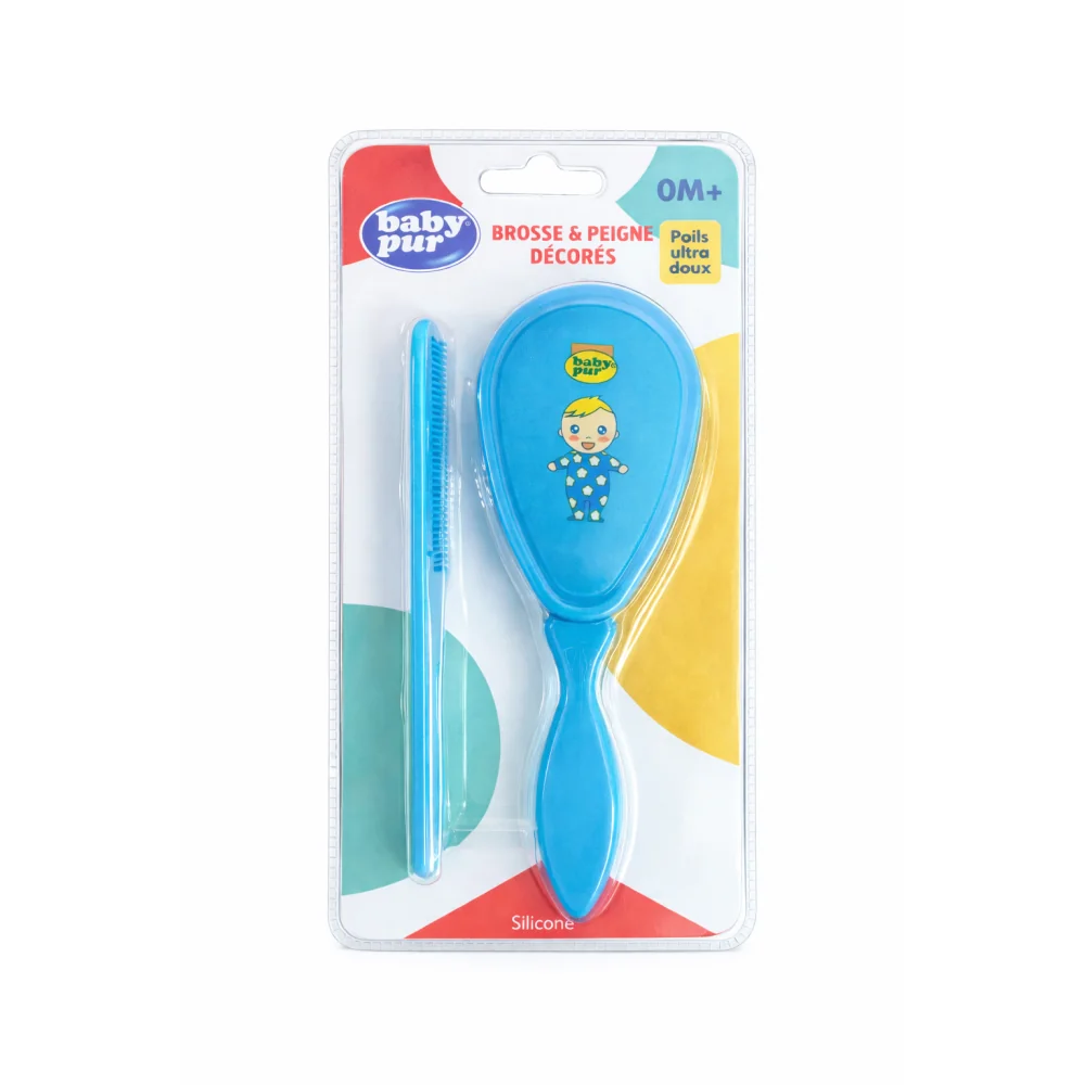 BABY PUR - BROSSE ET PEIGNE DECORES +0MOIS REF B18
