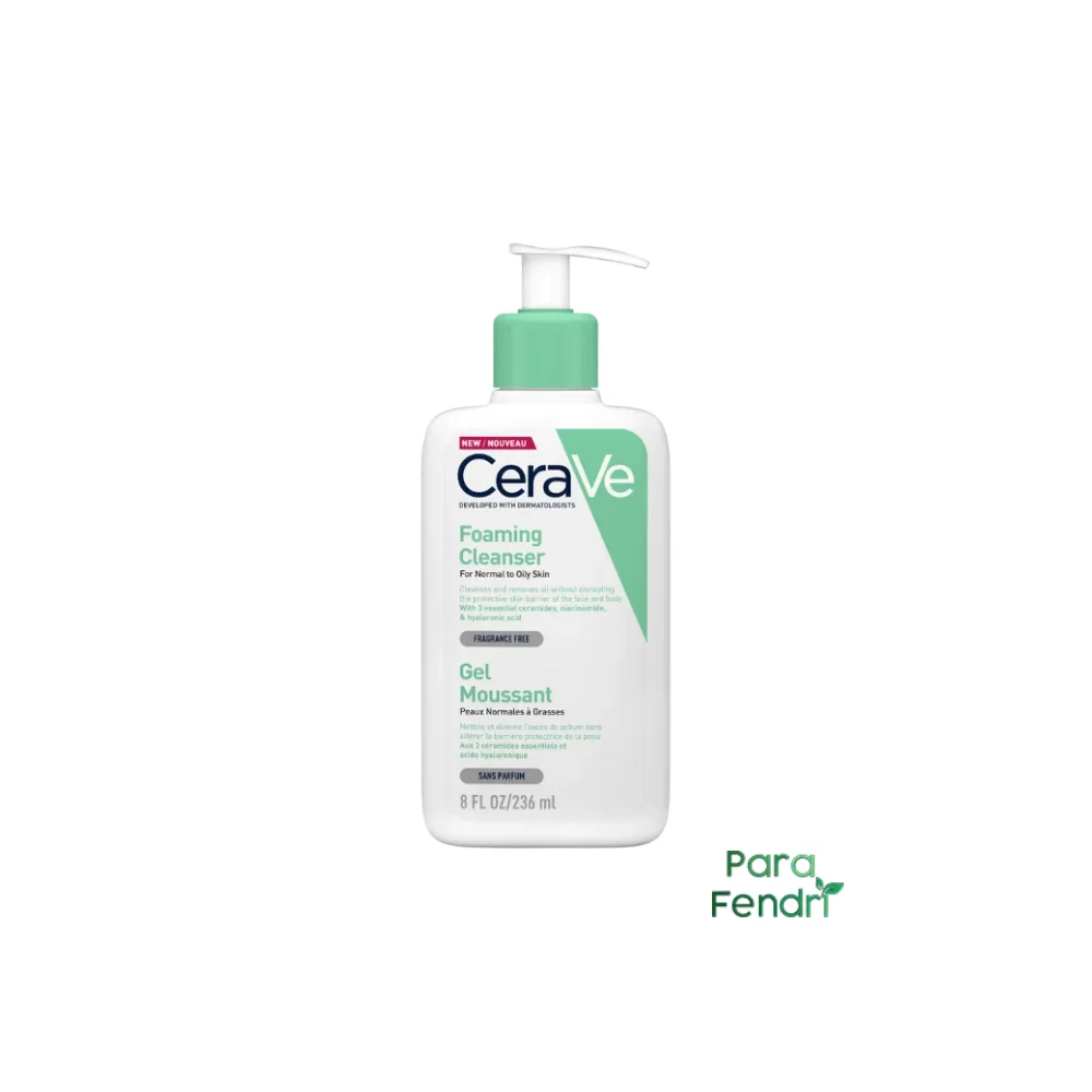 CERAVE - GEL MOUSSANT NETTOYANT PEAUX NORMALES A GRASSES 236 ML pou...