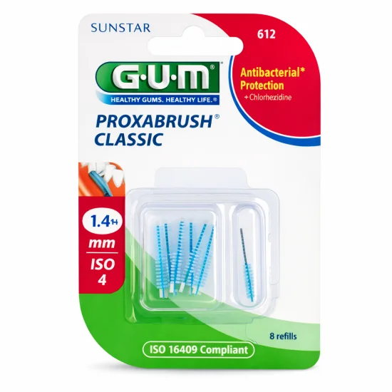 GUM - BROSSETTES FINE CYLINDRIQUE 8 PIECES 612