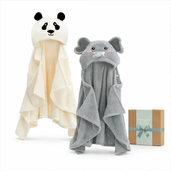 MOMCOZY - CAPE DE BAIN A CAPUCHE DE 1 JOUR A 5 ANS