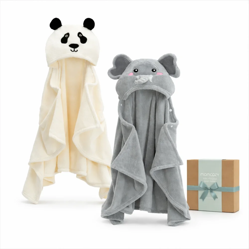 MOMCOZY - CAPE DE BAIN A CAPUCHE DE 1 JOUR A 5 ANS