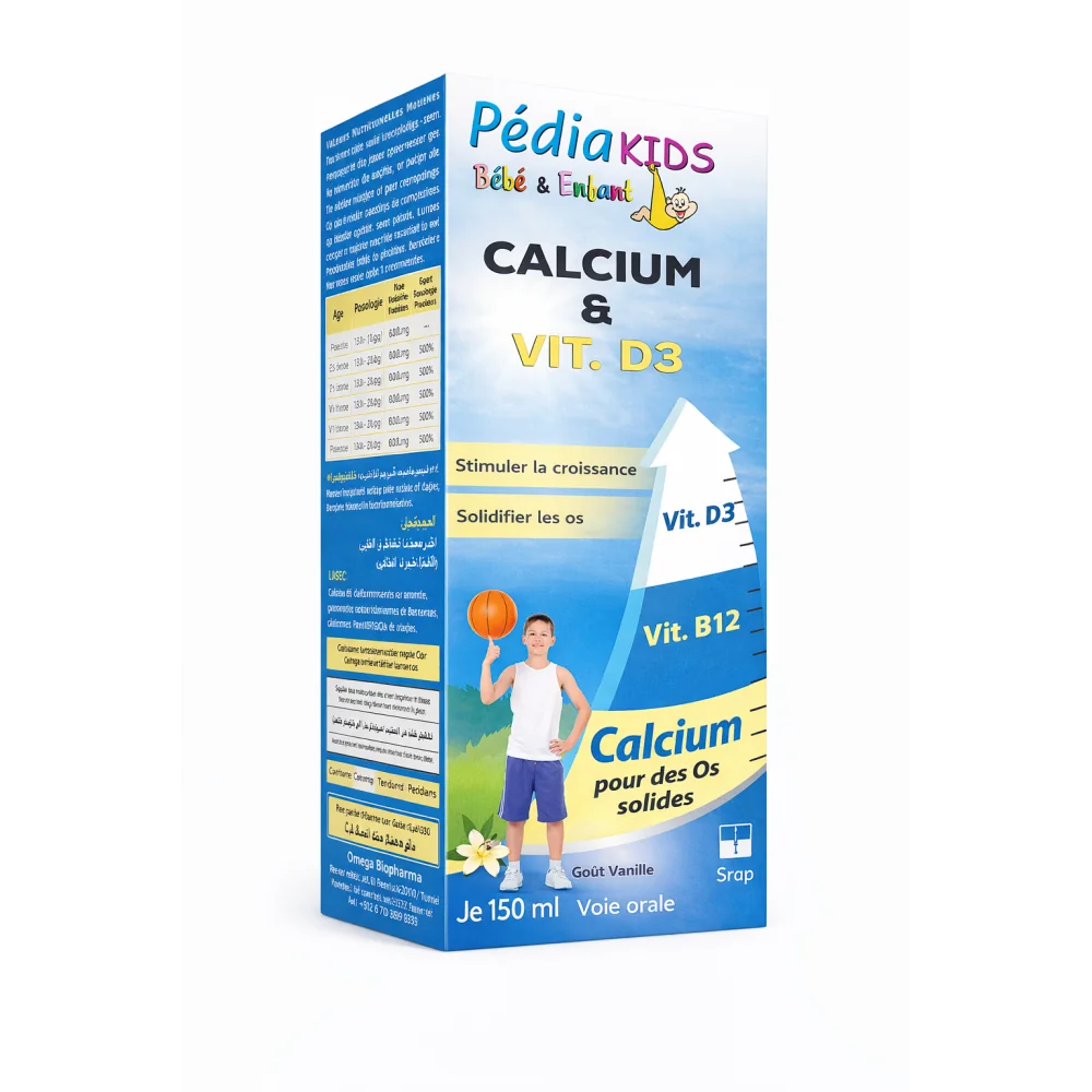 VITAL PEDIAKIDS - SIROP CALCIUM & VITAMINE D3 150ML