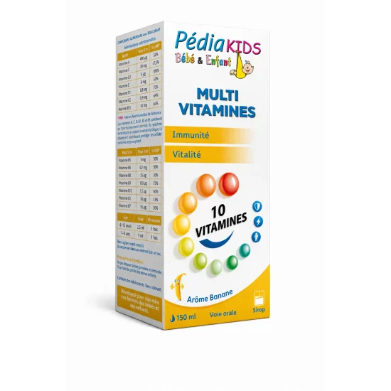 VITAL PEDIAKIDS - MULTI VITAMINES BANANE 150ML