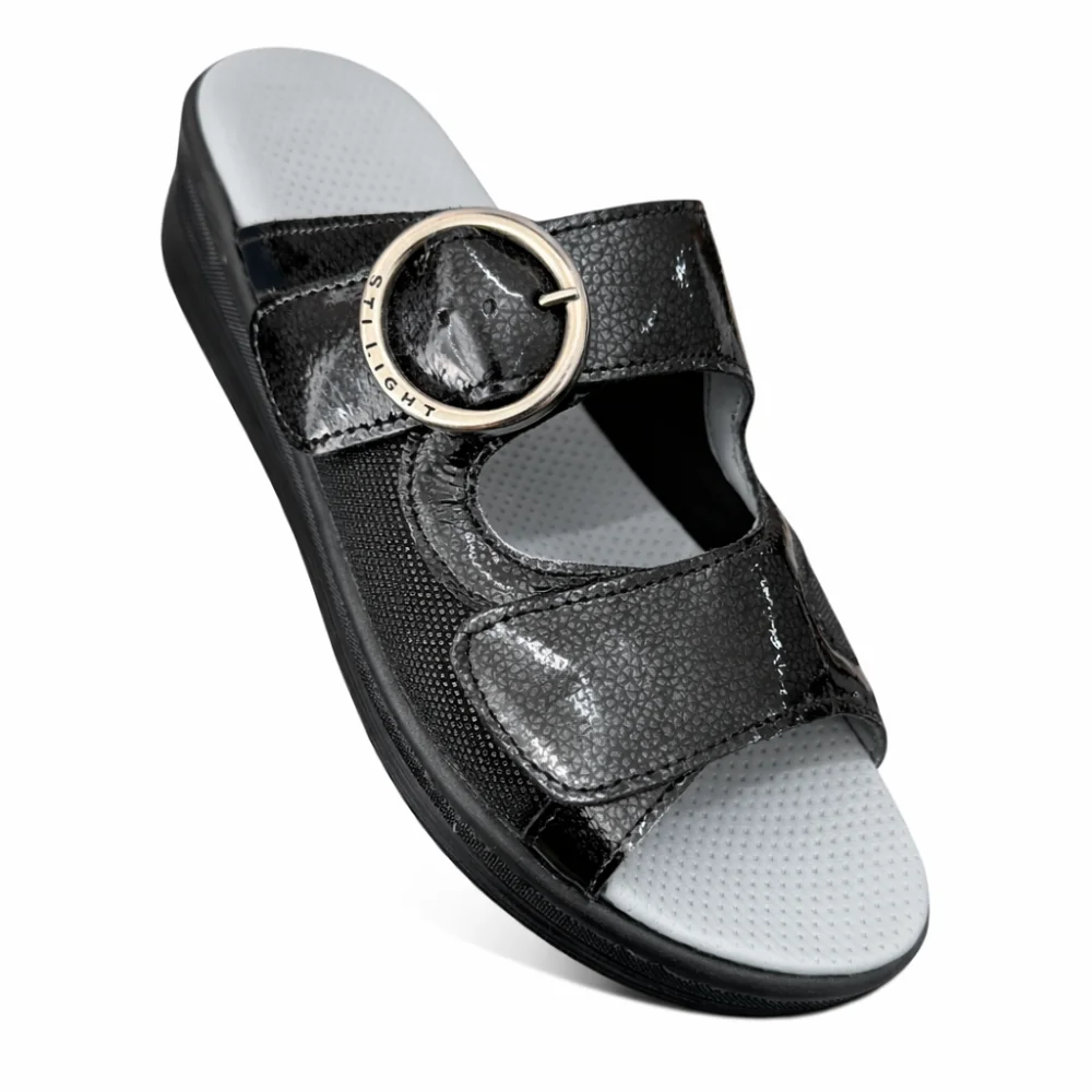 STILIGHT - CLAQUETTES ORTHOPEDIQUES FEMME NOIR