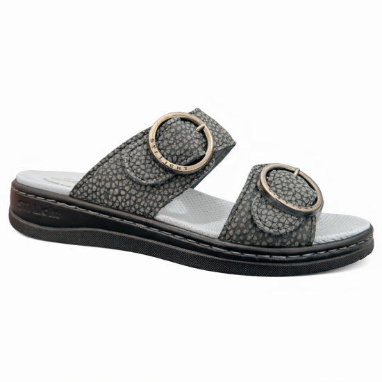 STILIGHT - CALAQUETTES ORTHOPEDIQUES FEMME GRIS ET NOIR