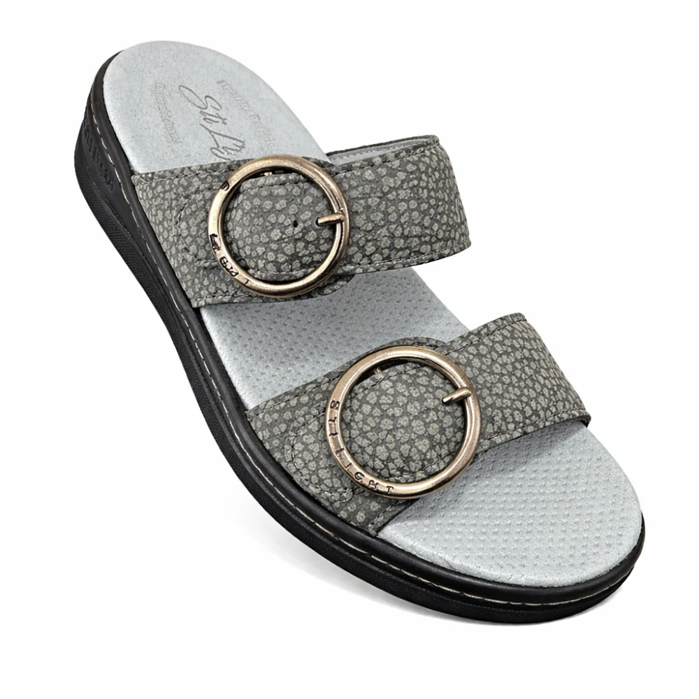 STILIGHT - CALAQUETTES ORTHOPEDIQUES FEMME GRIS ET NOIR